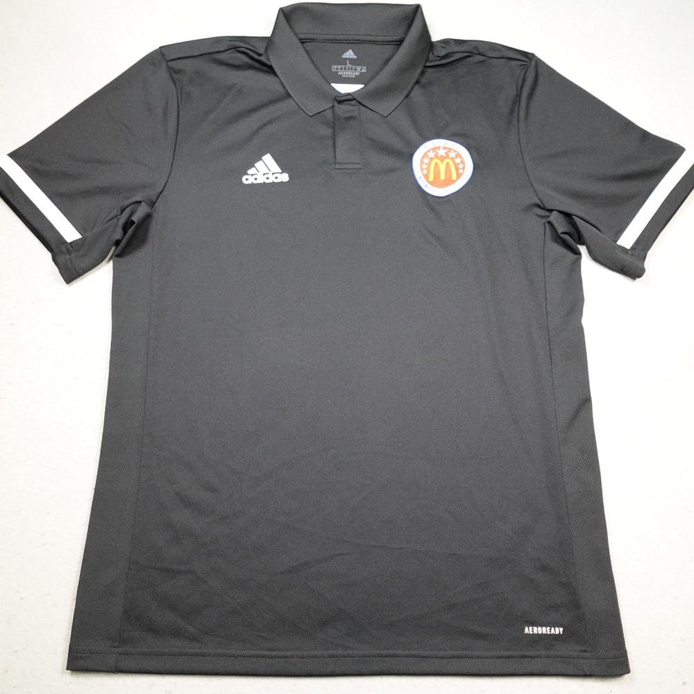 Adidas Polo Shirt Mens Large Gray McDonald's All American AEROREADY Basketball